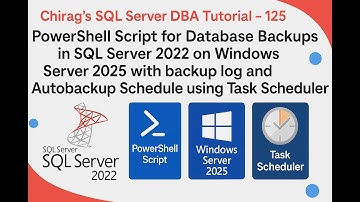 PowerShell Script for Database Backups in SQL Server 2022 on Windows Server 2025 with log & Schedule