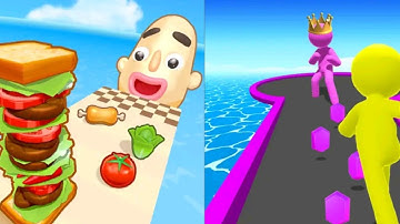 Sandwich Runner Vs Giant Rush All Levels Gameplay Walkthrough Android İOS #1