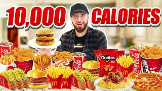 I Ate 10,000 Calories in 24 Hours! (IMPOSSIBLE FOOD CHALLENGE)