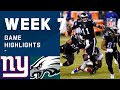 Giants vs. Eagles Week 7 Highlights | NFL 2020