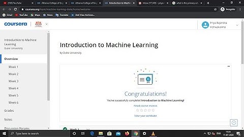 Introduction to Machine learning || Week 3 Quiz Answer || Coursera#machinelearningQuiz#coursera