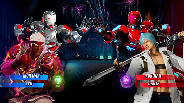 IRON MAN & RYU VS IRON MAN & WHITE DANTE - Marvel vs Capcom Infinite All Costume Unlock