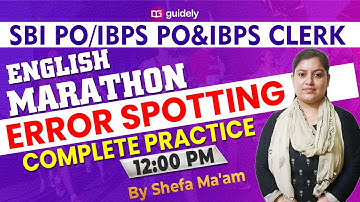 Marathon || Error Spotting Complete Practice || By Shefa Ma