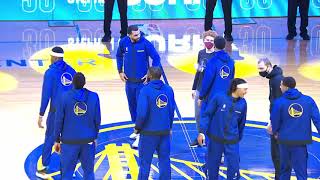 2020-2021 Warriors Season Home Opener Starting Lineup