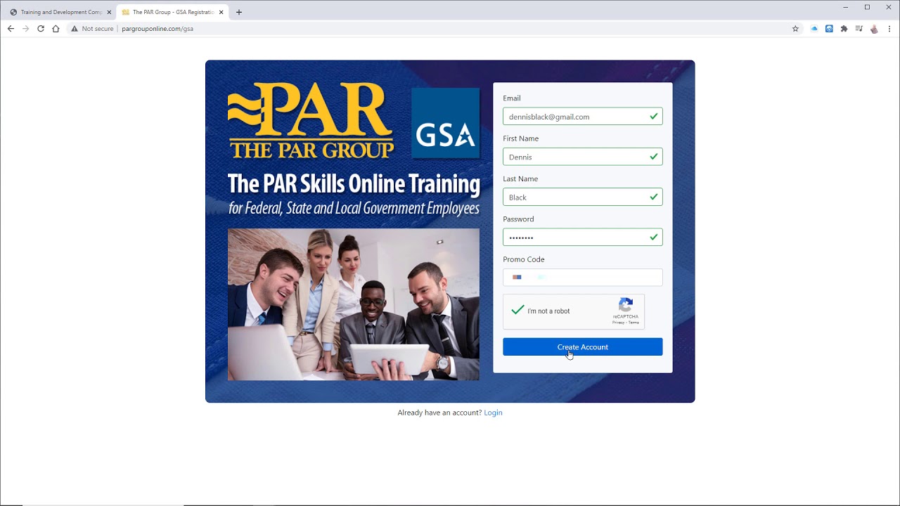 GSA Registration for The PAR Skills Overview YouTube