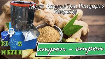 Alat mesin pencuci pengupas jahe kunir kunyit temulawak rimpang empon - Mesin pengupas kulit jahe