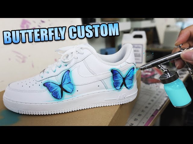 NIKE AIR FORCE 1 'BUTTERFLY EFFECT' CUSTOM TUTORIAL! 🎨 