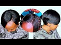 Most beautiful quick and easy side parting tree cornrows n weave bob weave tutorial 