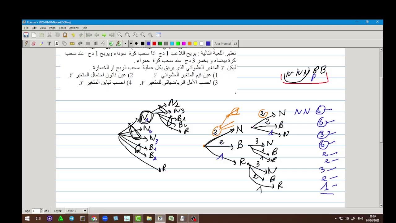 ـمرين في الاحتمالات  2 ثانوي  المتغير العشوائي