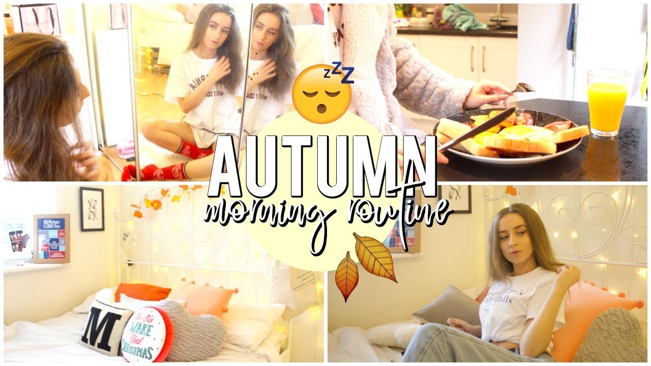 MY FALL/AUTUMN MORNING ROUTINE 2018! *realistic* - YouTube