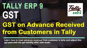GST on Advance Payment Received from Customer Implement in Tally Release 6| veertutorial.com