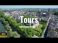 Tours  france 4k drone footage