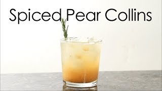 How To Make A Holiday Spiced Pear Collins Cocktail | Drinks Made Easy