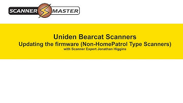 Uniden Bearcat Scanners Updating the firmware (Non-HomePatrol Type Scanners)