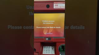 Icici Bank Atm Cash Withdrawal Transaction Decline Unable To Process Your Transaction