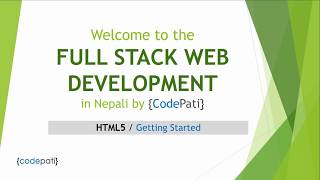 Full Stack Web Development 08 - HTML5 - Getting Started Profile