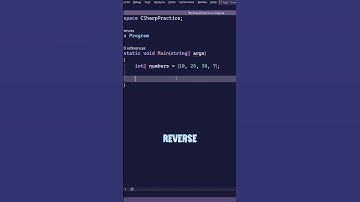 "Reverse()" LINQ Method - Reverse Order of Items in a List
