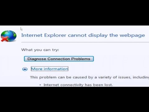 Internet Explorer cannot display the webpage حل مشكلة يتعذرعلي انترنت