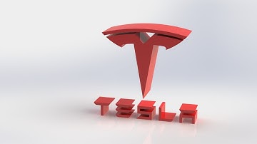 Draw Tesla logo in 3D - using Solidworks
