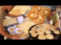 Buttery Lachha Paratha & Milk Tea in Breakfast | Street Food Crushed Butter Paratha + Malai Chai