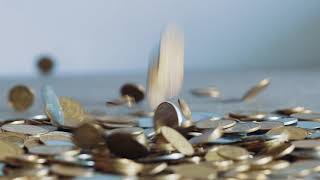 Falling golden coins copyright free video. #coinsfalling