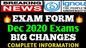 [Breaking News] ignou Dec Exam Form 🔥 || Exams form Released By TIPS GURU