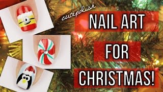 10 Christmas Nail Art Designs! The Ultimate Guide #3!  | DIY Holiday Nail Tutorial