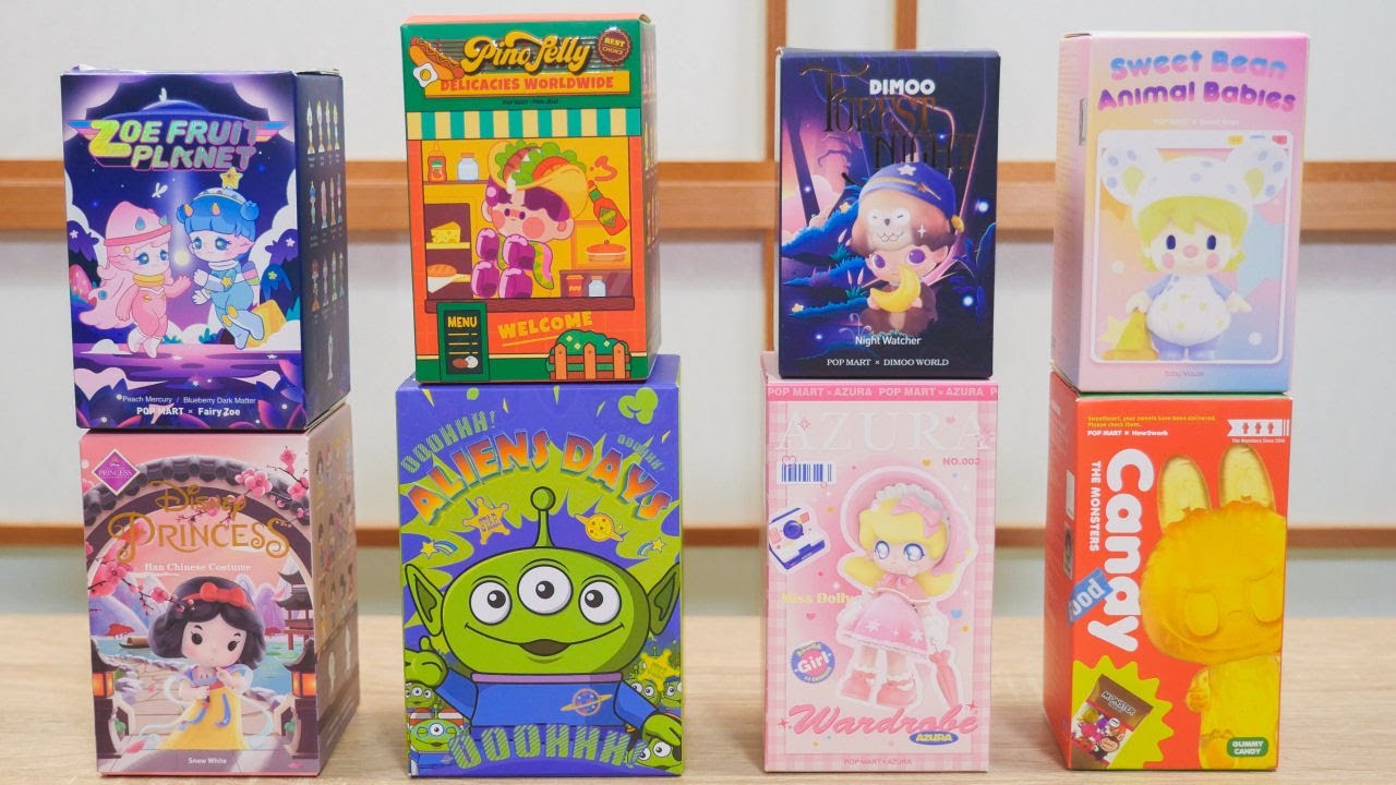 POP MART Blind Box Unboxing | Dimoo | Sweet Bean | Disney Princess | Azura | Pino Jelly