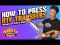 How to press dtf direct to film transfers on tshirts step by step print instructions  warm peel