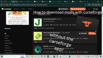 How to install minecraft mods without the curseforge app