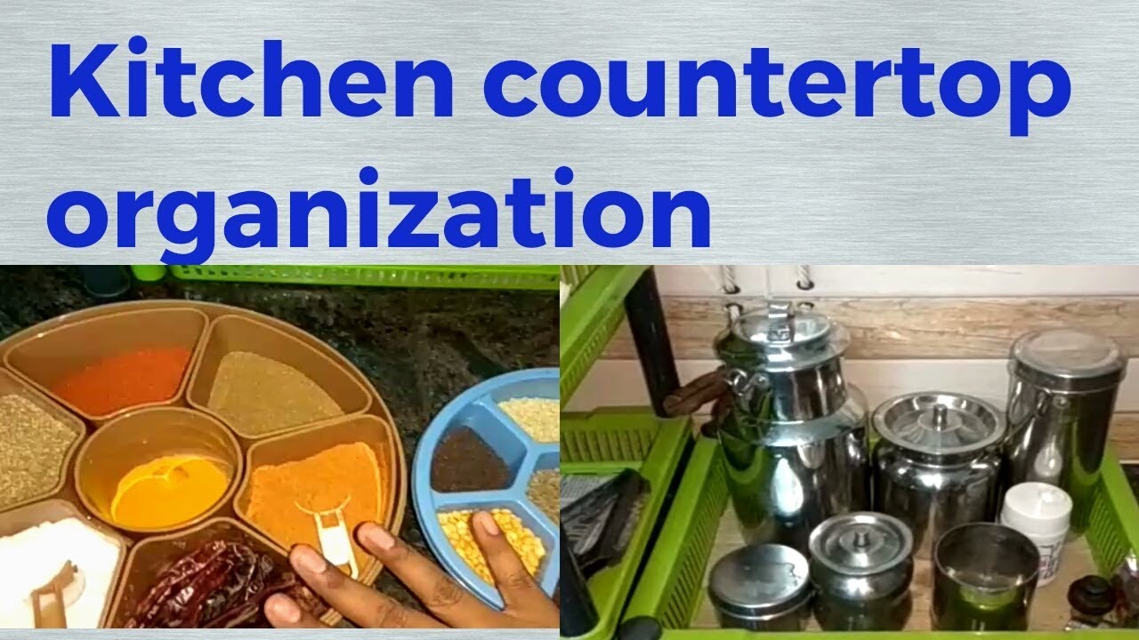 Kitchen counter top organisation in tamil/kitchen tour part with simple