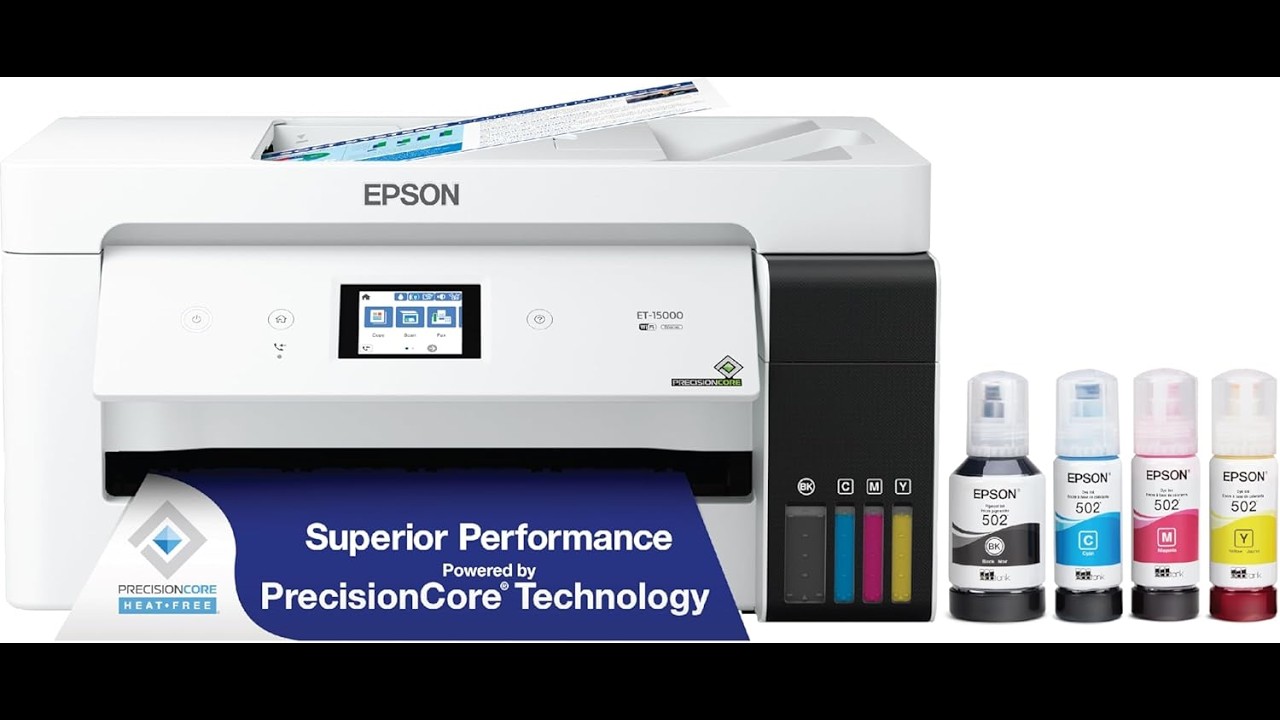 Video thumbnail: Epson EcoTank ET-15000 Review 2026 : The Best Wide-Format Supertank Printer for Home & Office?