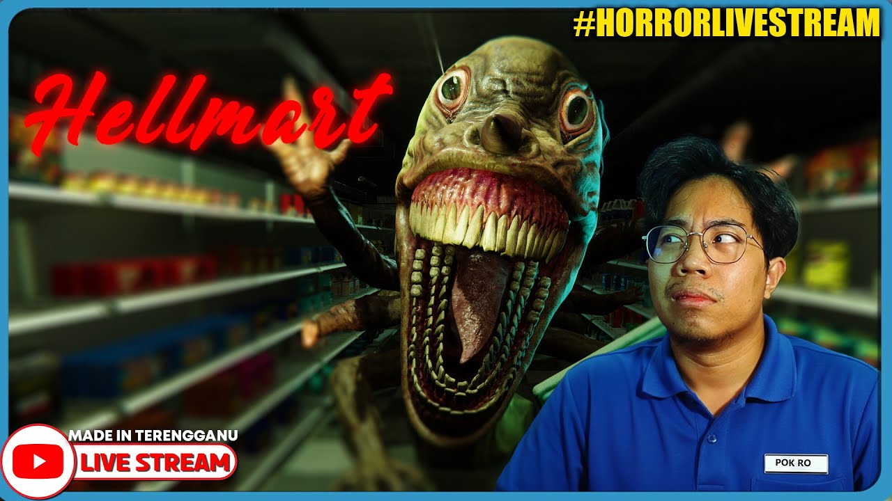 *SERAM!!* KERJA SEBAGAI CASHIER PADA WAKTU MALAM! ||🔴 HELLMART (Malaysia) #HorrorLivestream