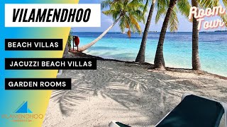 Vilamendhoo Maldives | Beach Villa, Jacuzzi Beach Villa and Garden Room | HD Room Tour Vlog