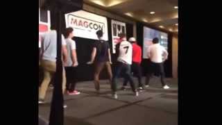 Magcon boys do the lip gloss dance