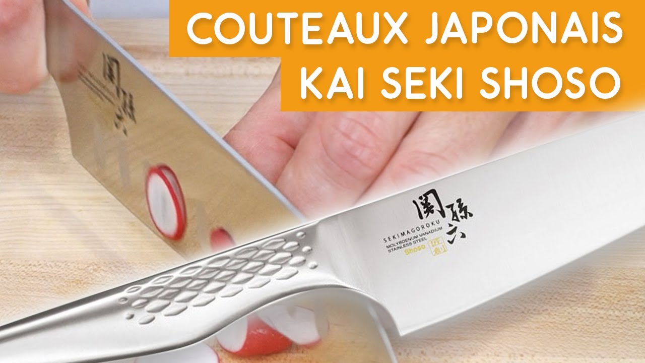 Set de 3 Couteaux Japonais KAI Santoku - Gamme SHOSO Inox