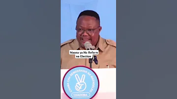 Maana Ya No Reform No Election Tundu Lissu Asema Wazi Lissu Walkingbridge 