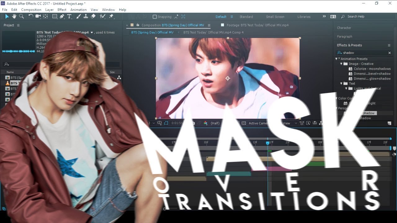 [ae tutorial] mask over transitions - YouTube