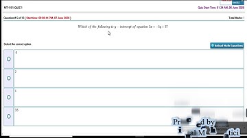 MTH101 quiz 1 2020 with complete solution