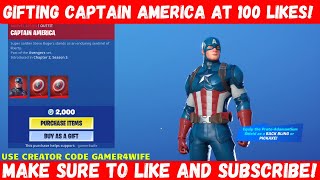 Gifting NEW Captain America Skin at 100 likes !! Fortnite Item Shop July 3, 2020