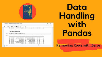 Data Handling Using Pandas || Removing Rows with zeros
