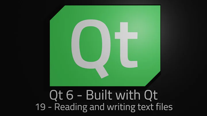 Qt 6 - Episode 19 - Read and writing text files