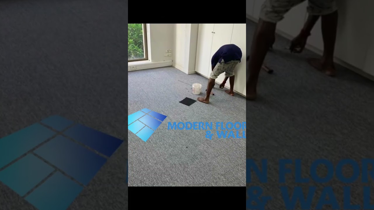 NA02 Grey 50cmx50cm Carpet Floor Tiles+ PVC Backing
