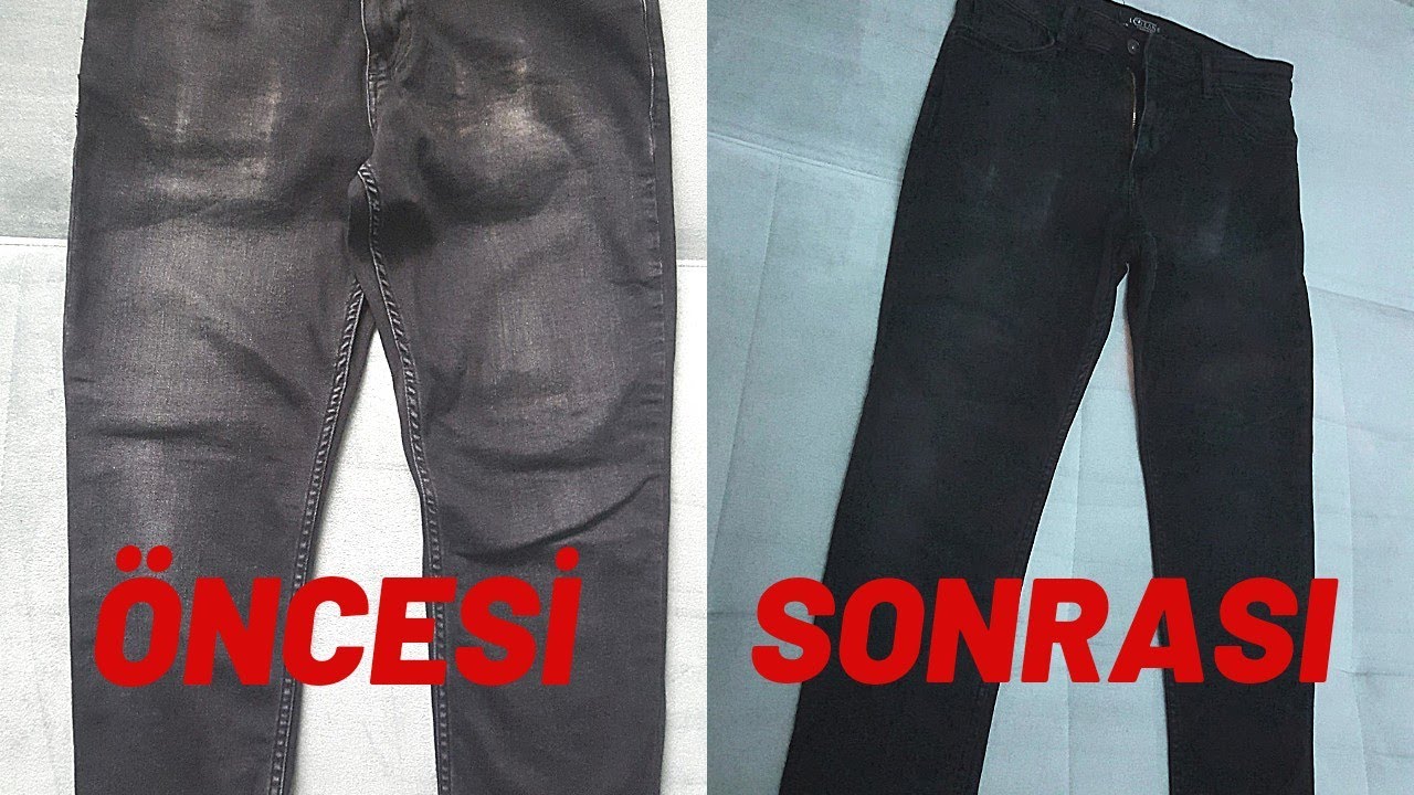 Kumaş Boyası ile Kot boyama🤔Kalıcı Çözüm🤗Kaynatarak kumaş boyama yöntemi🤗