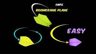 3 Boomerang Paper Airplanes - How to make a paper plane that Flies Back to You - Easy Tutorial