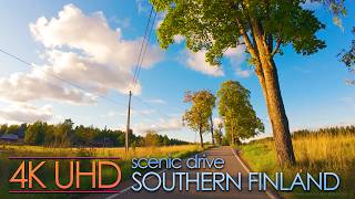 Relaxing Scenic Drive, Southern Finland | 4K, 50fps