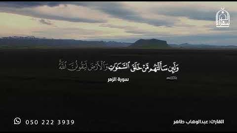 القارئ عبدالوهاب طاهر ||ماتيسر من سورة الزمر..