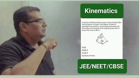 A section of fixed smooth circular track of radius R in vertical plane is shown in the figure. 