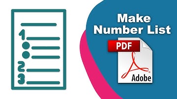 How to make a numbered list in pdf file using Adobe Acrobat Pro DC