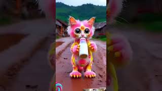 beautiful old cat dudu piyenge #funny #comedy #cartoon #trending #cute #billi